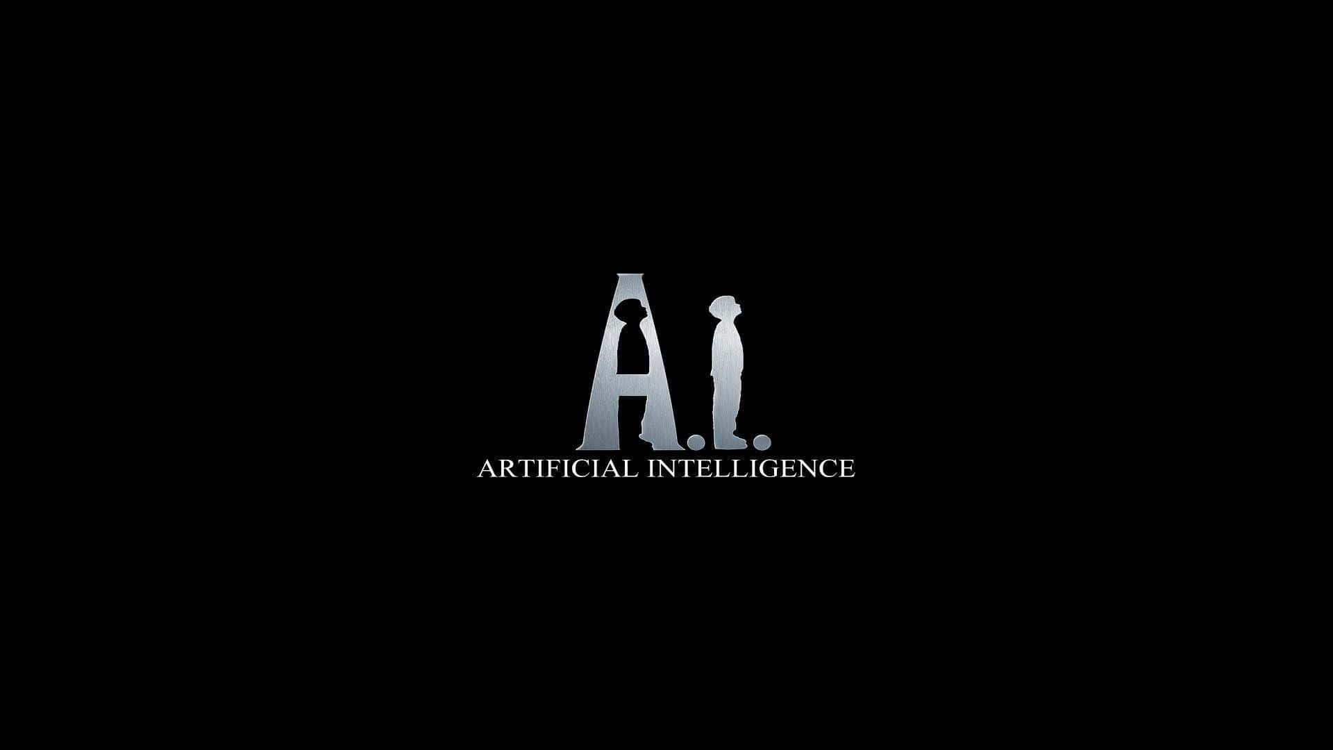 Futuristic AI Brain in Cyberspace Wallpaper