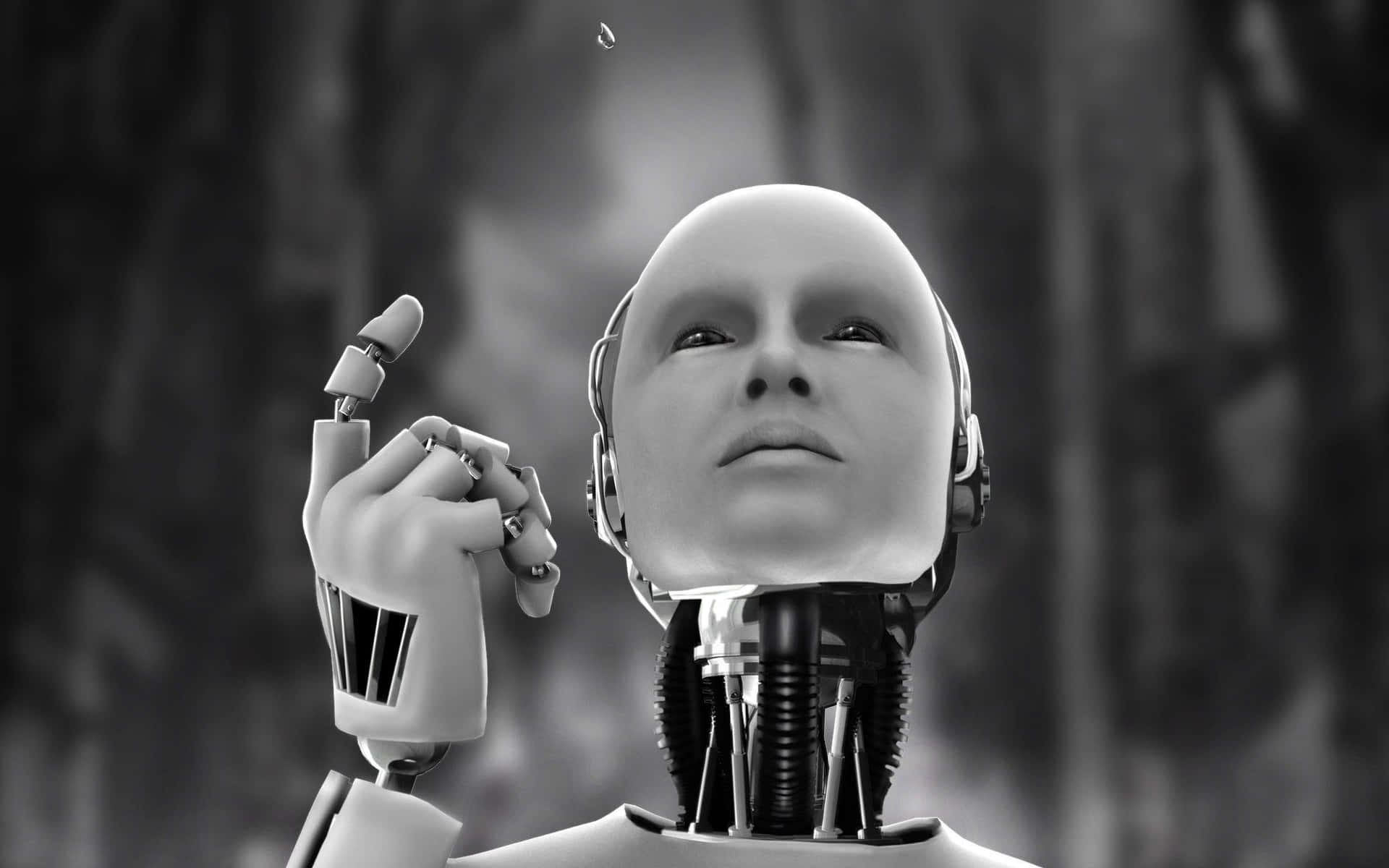 Futuristic humanoid and Artificial Intelligence Wallpaper
