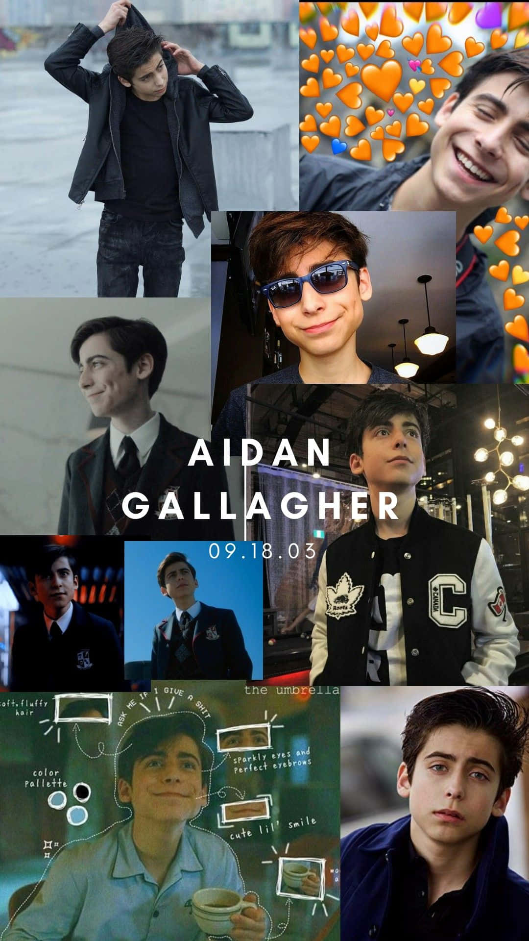 A Collage Of Pictures Of Adrian Gallagher Wallpaper