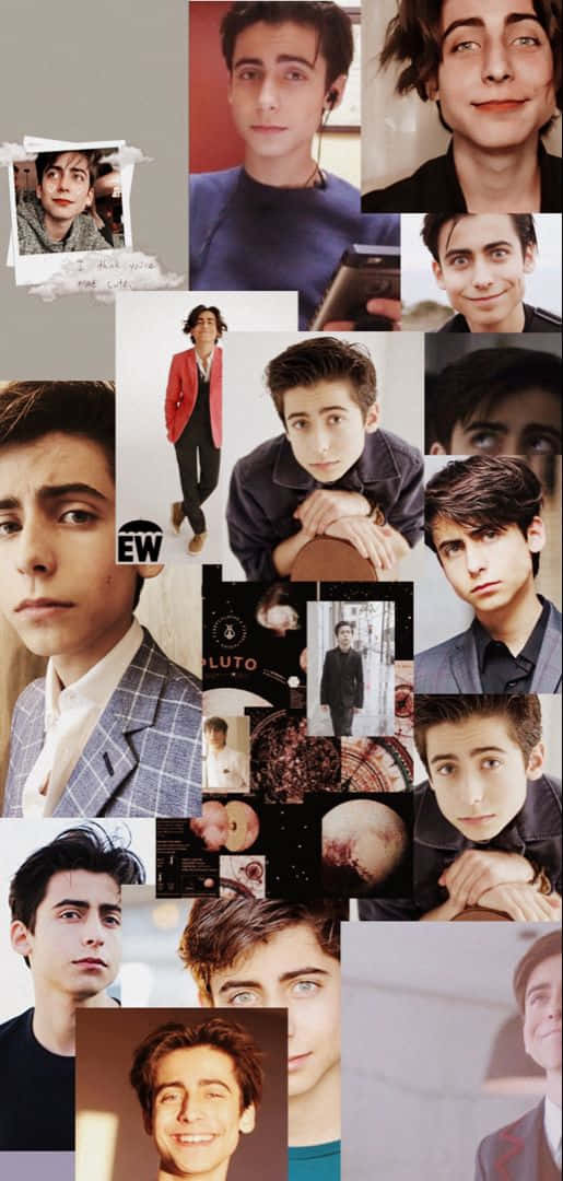 Actor and Musician Aidan Gallagher unleashes his vibrant smile Wallpaper