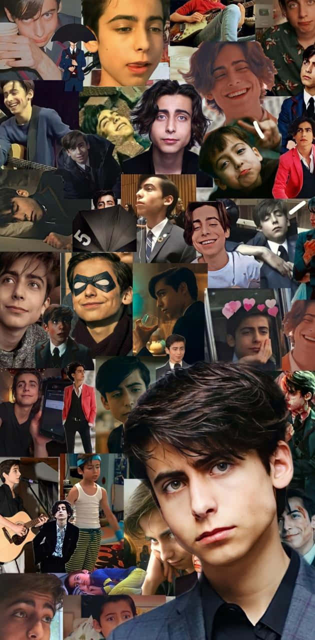 A Collage Of Many Different Pictures Of A Man Wallpaper