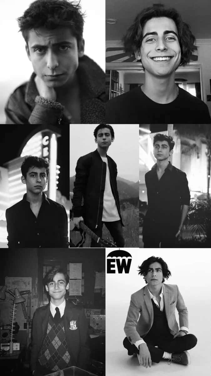 En collage af billeder af mænd i jakkesæt Wallpaper