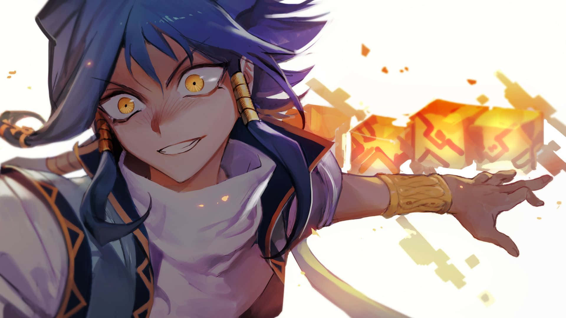 Aigami, the Master of the Egyptian Cubes, Unleashing His Power Wallpaper