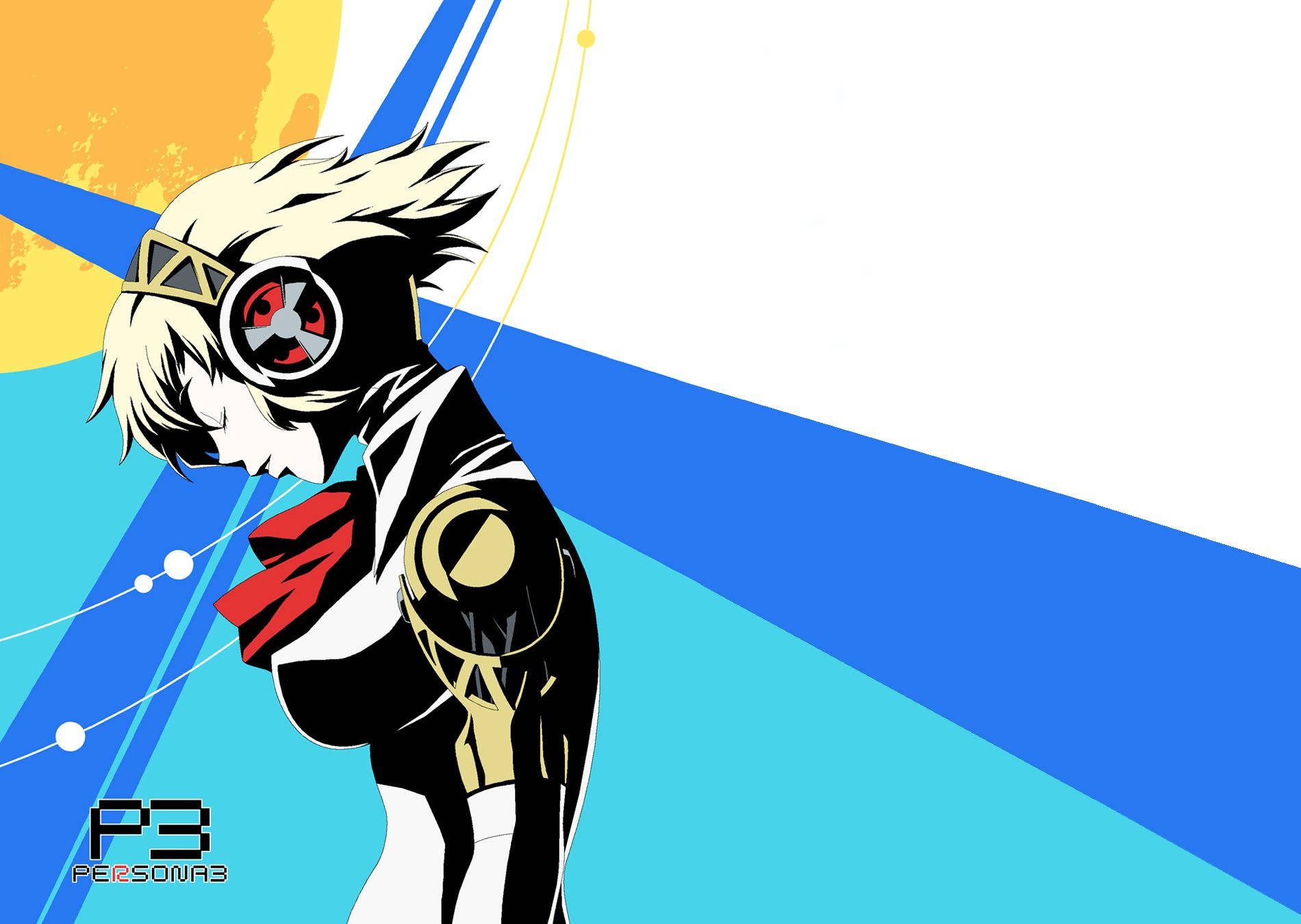 Image  Aigis from Persona 3 Strikes a Pose Wallpaper