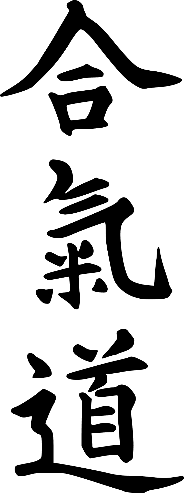 Aikido Kanji Calligraphy PNG