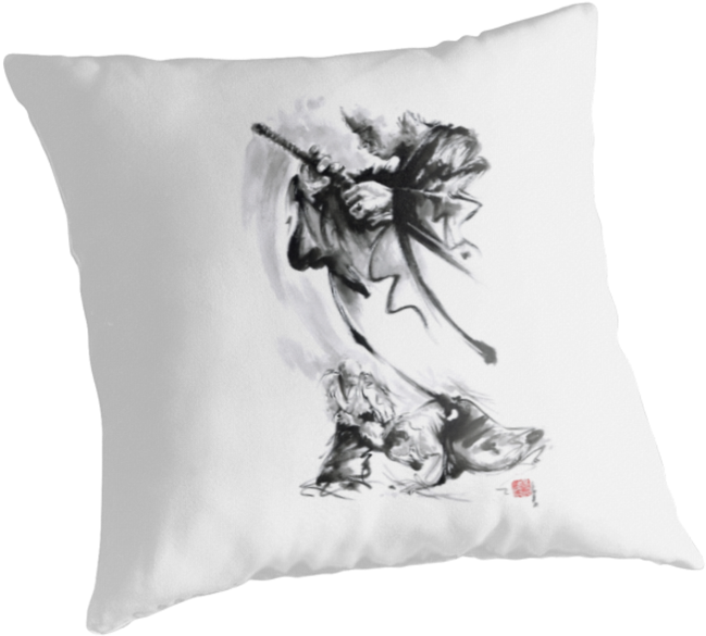 Aikido Martial Art Cushion Design PNG