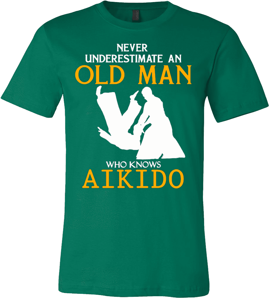 Aikido Old Man T Shirt Design PNG