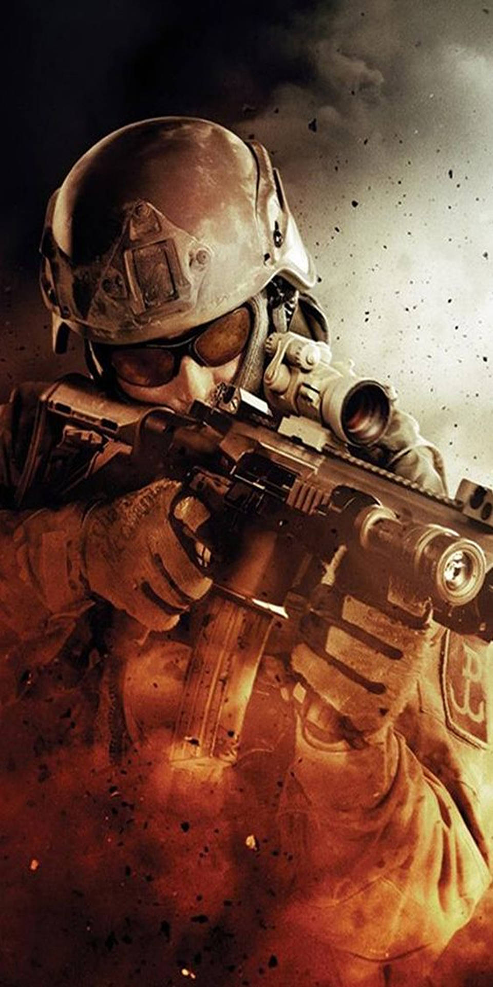 Aiming Soldier Call Of Duty Phone Background