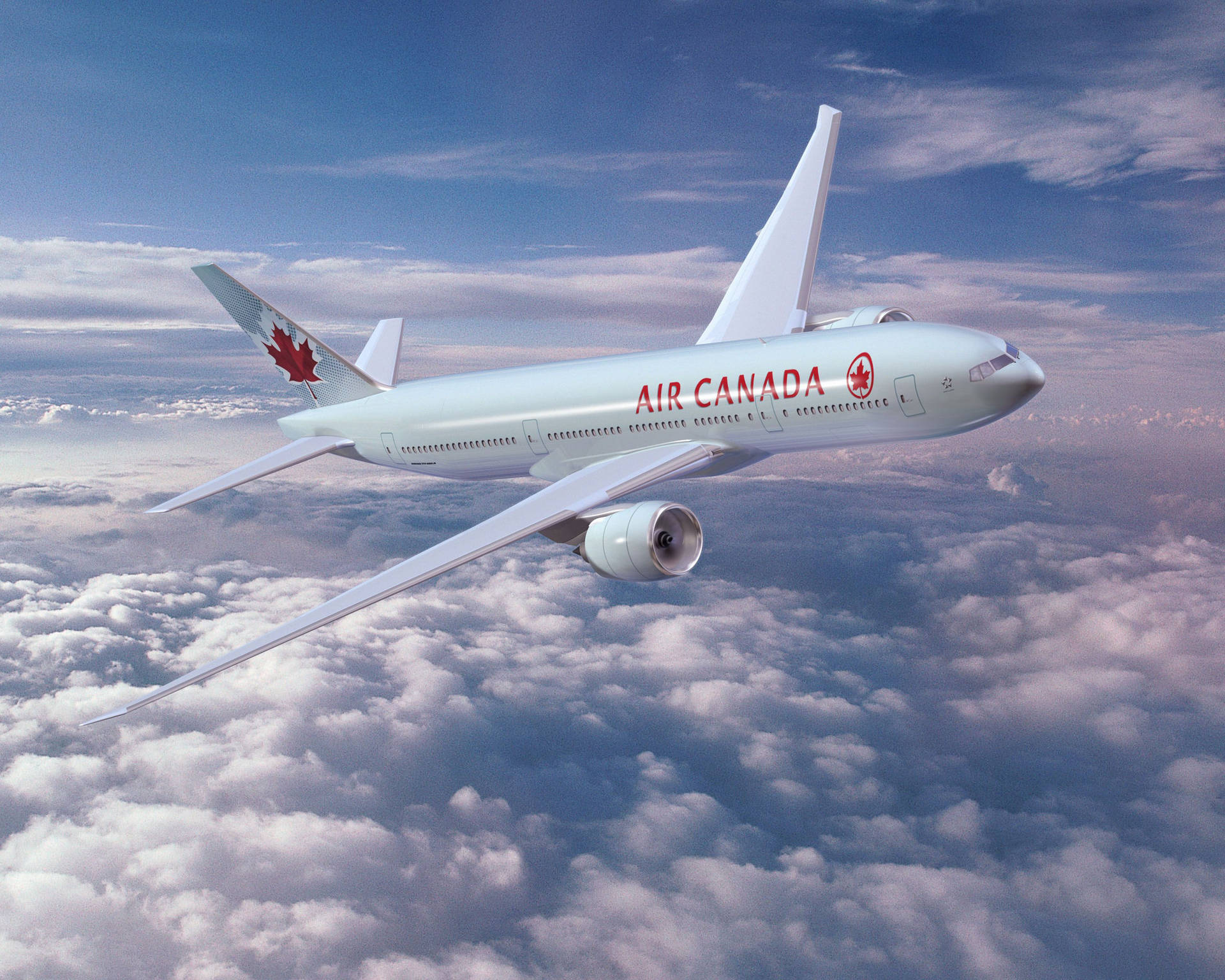 Air Canada Plane Beyond Clouds Wallpaper