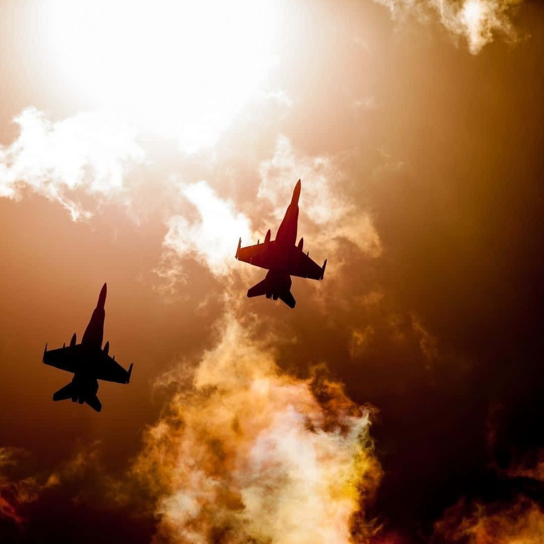 Caption: Exciting Air Force Military Jets in Formation