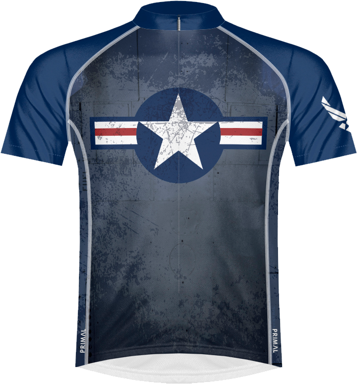 Air Force Inspired Cycling Jersey Design PNG