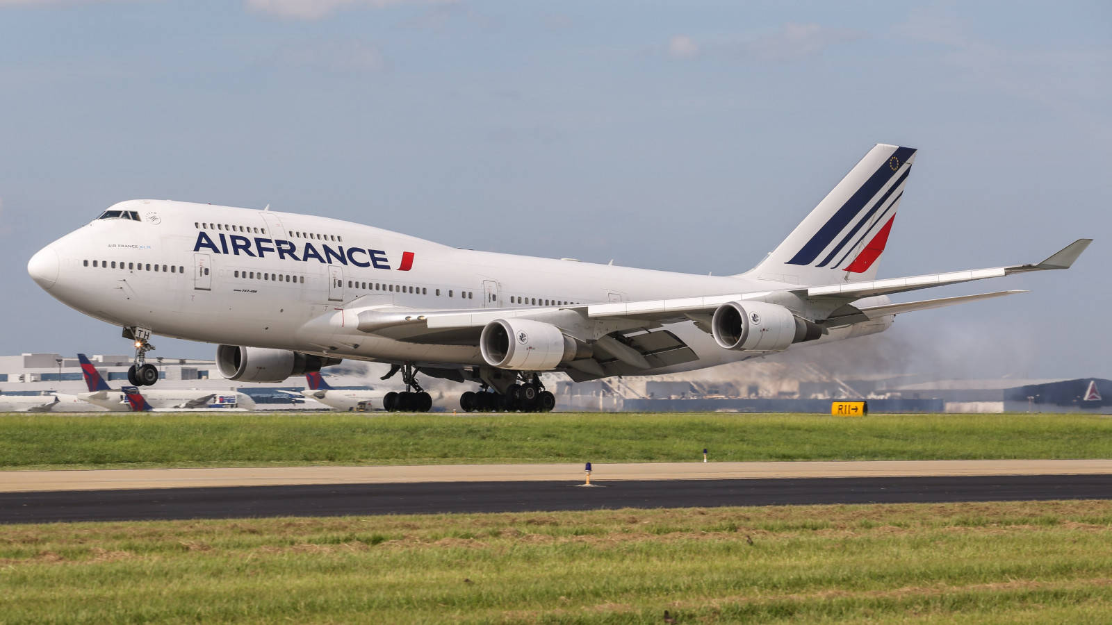 Air France luftfartøjsoperatør Boeing 747 flyvæggebillede Wallpaper