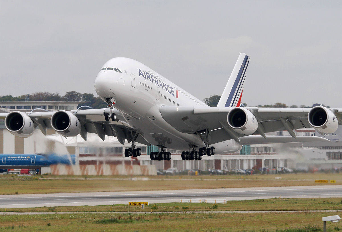 Airfrance Airbus A380-800 Aereo Sfondo
