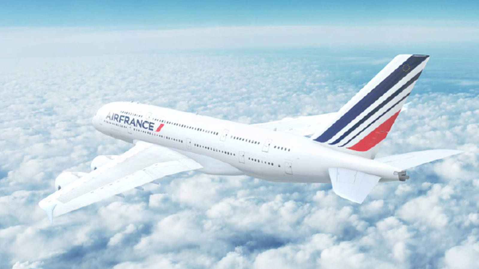 Air France Airbus A380 High Angle Shot Wallpaper