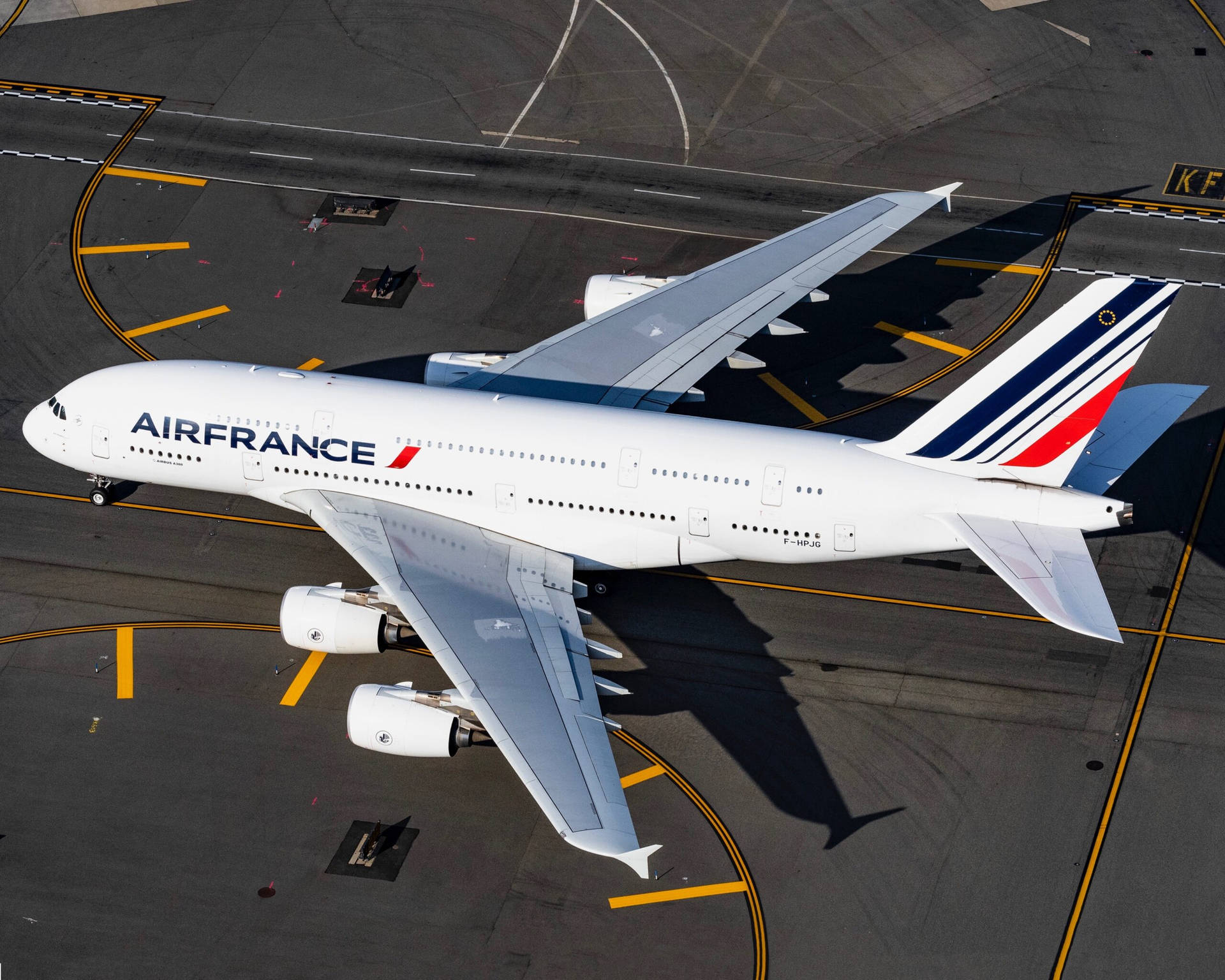 Air France Boeing 747 High Angle Shot Wallpaper