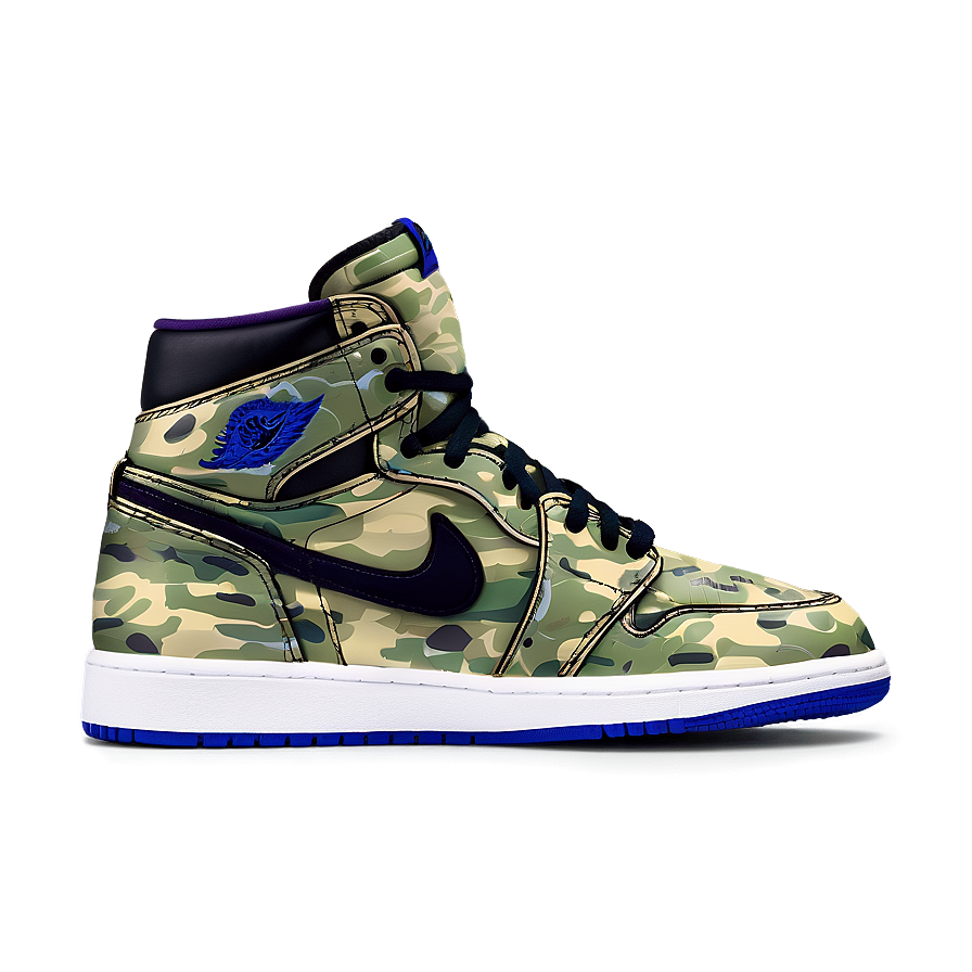 Air Jordan 1 Digital Camo Print Png 26 PNG