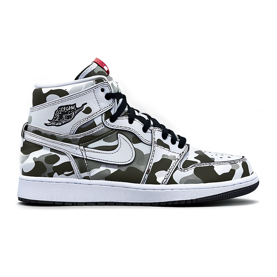 Air Jordan 1 Digital Camo Print Png Soe PNG