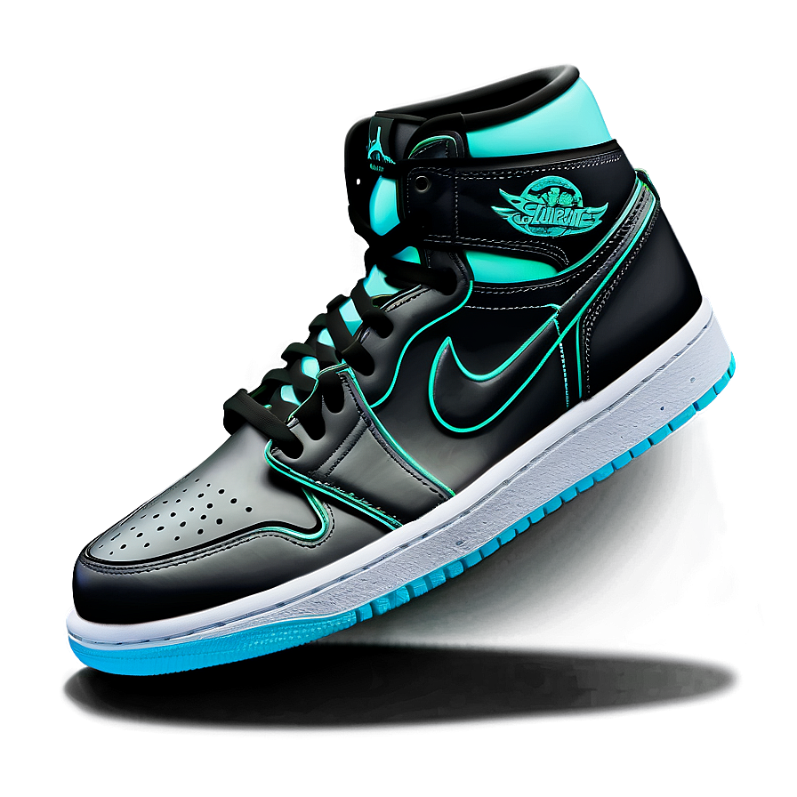 Air Jordan 1 Glow In The Dark Png Mdc PNG