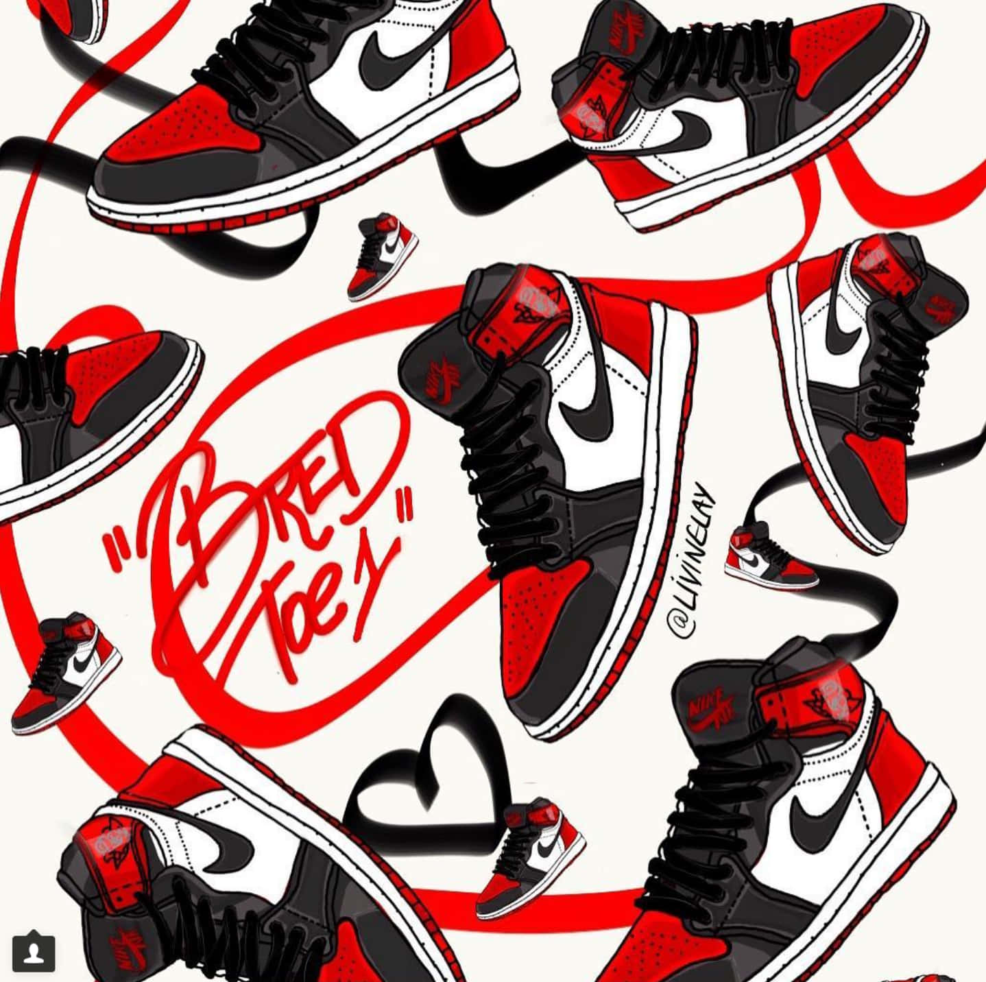 A Poster With A Lot Of Sneakers On It Wallpaper