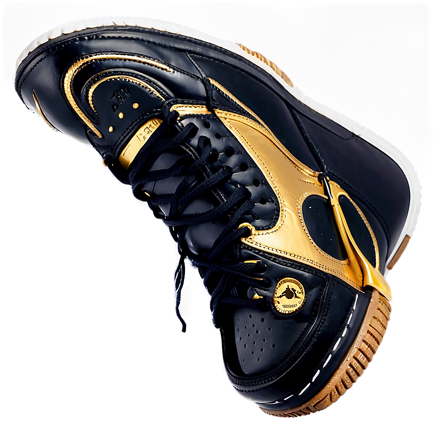 Air Jordan 1 Gold And Black Png 06202024 PNG