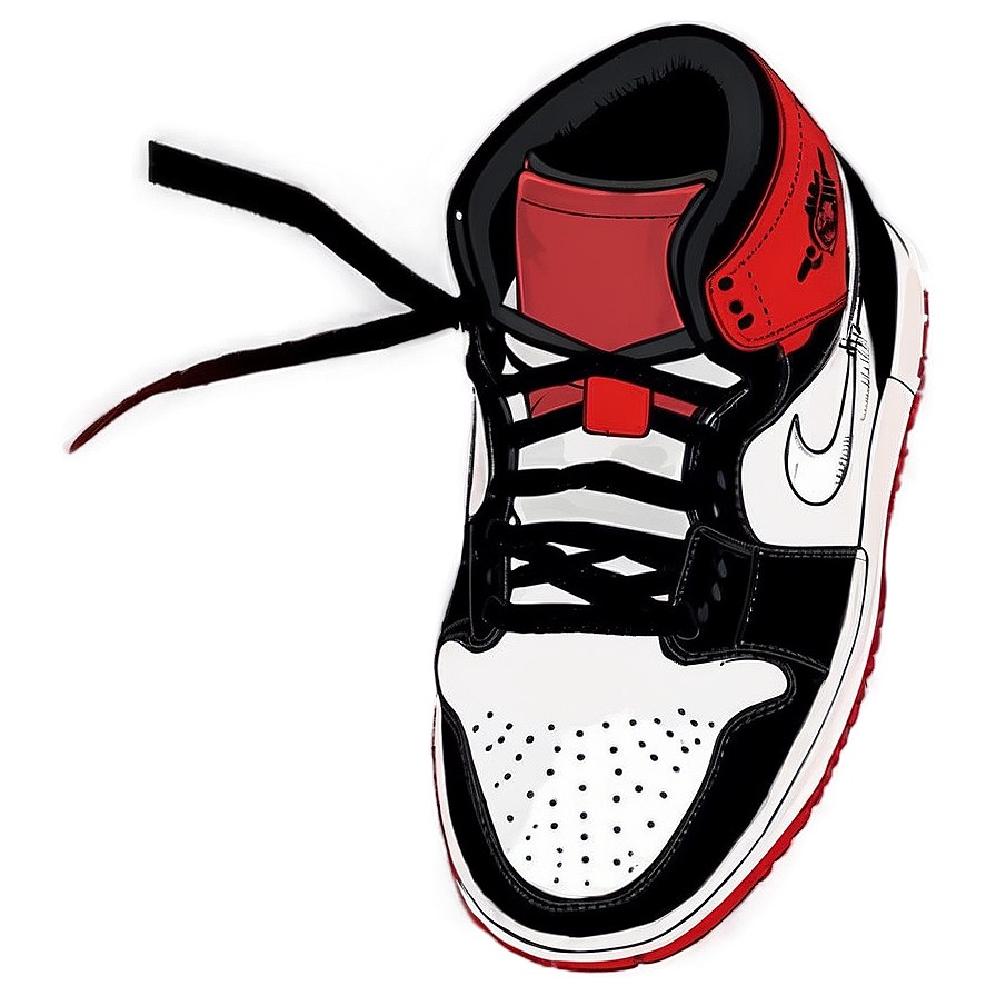 Air Jordan 1 Red And Black Png 06202024 PNG