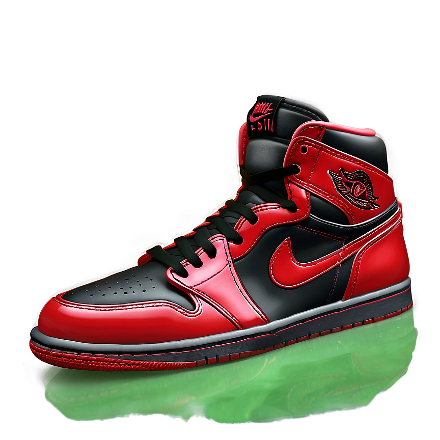 Air Jordan 1 Red And Black Png 26 PNG