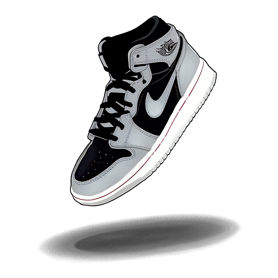 Air Jordan 1 Shadow Grey Png Fmb PNG