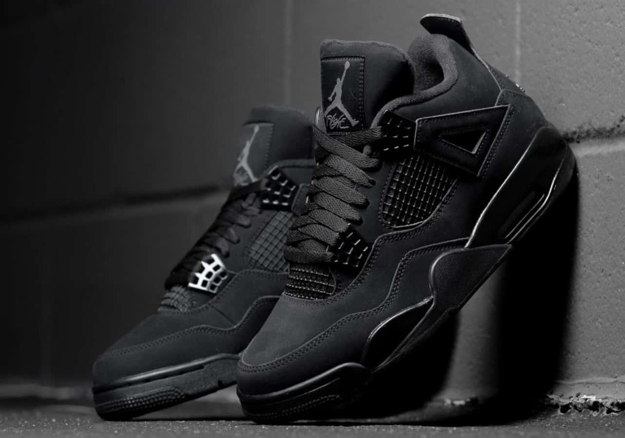 Air Jordan 4 Nike Gato Negro Fondo de pantalla