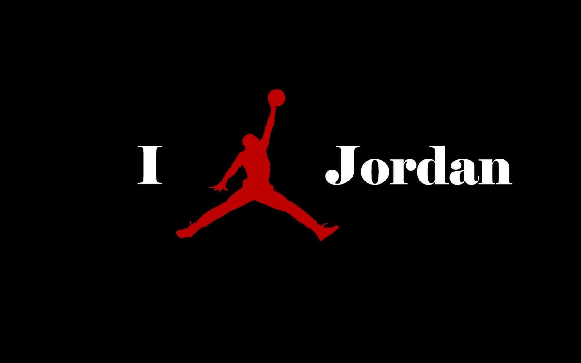 Air Jordan Logo Red Silhouette Wallpaper
