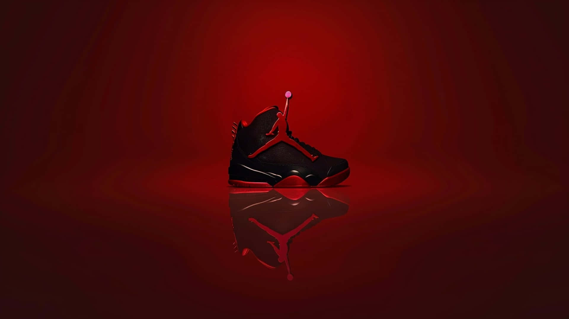 Air Jordan Sneaker Red Backdrop Wallpaper