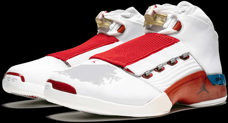 Air Jordan White Red Sneakers PNG