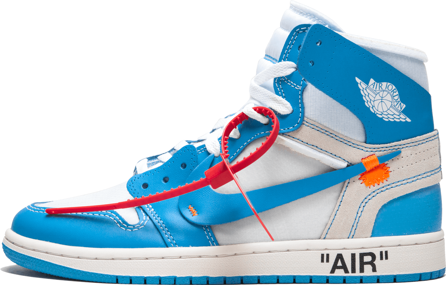 Download Air Jordan1 Retro High Blue White Sneaker | Wallpapers.com