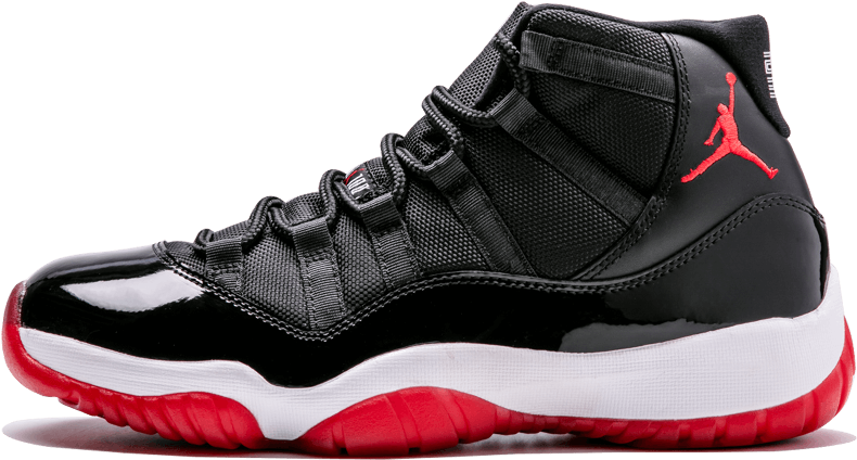 Air Jordan11 Retro Black Red PNG