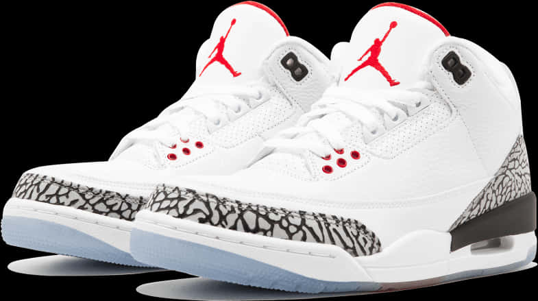 Air Jordan3 Retro Sneakers PNG