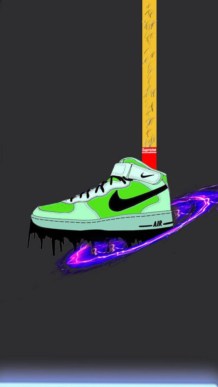 Portale Air Nike Cartoon Viola Sfondo