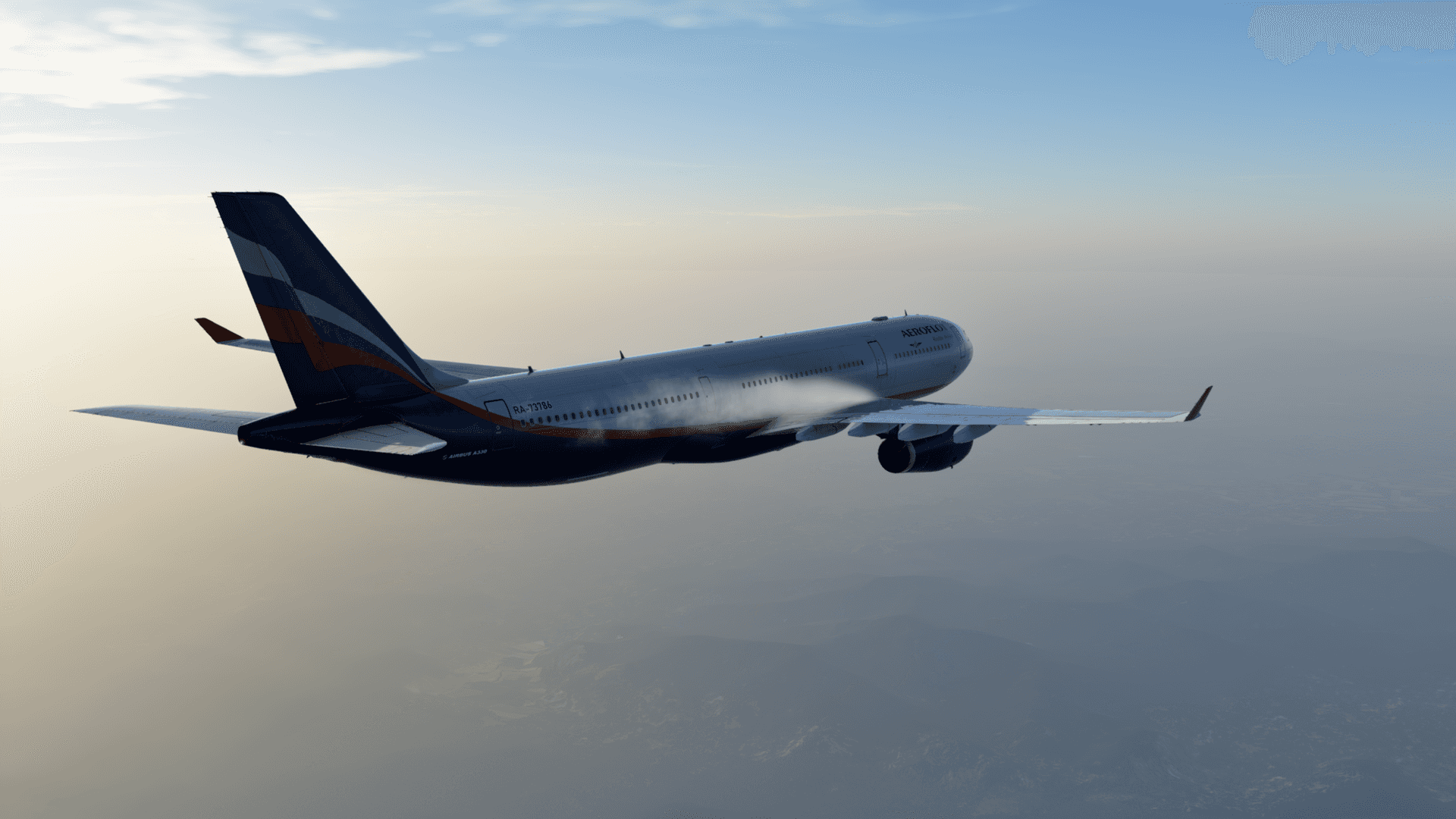 Airbus A330 Evening Flight Wallpaper