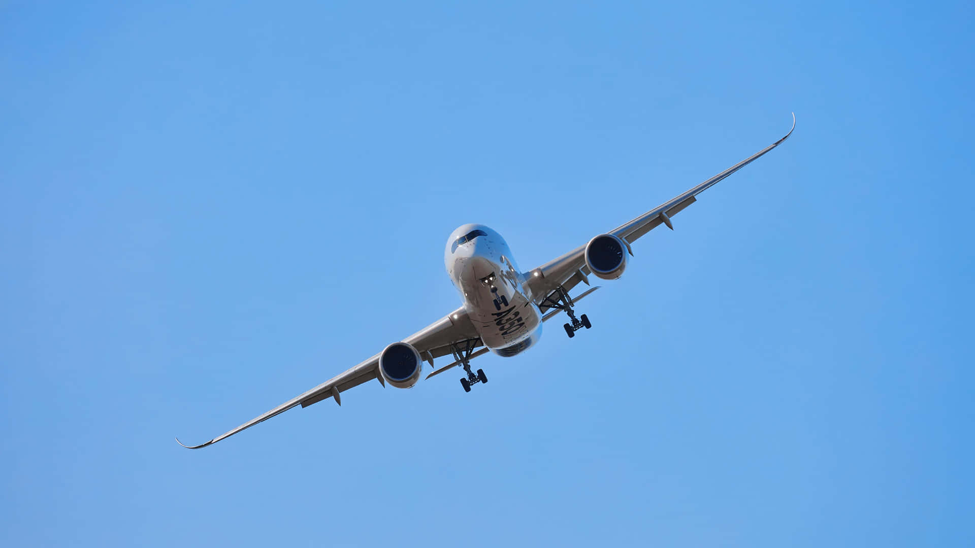 Airbus A350 Approach Blue Sky Wallpaper