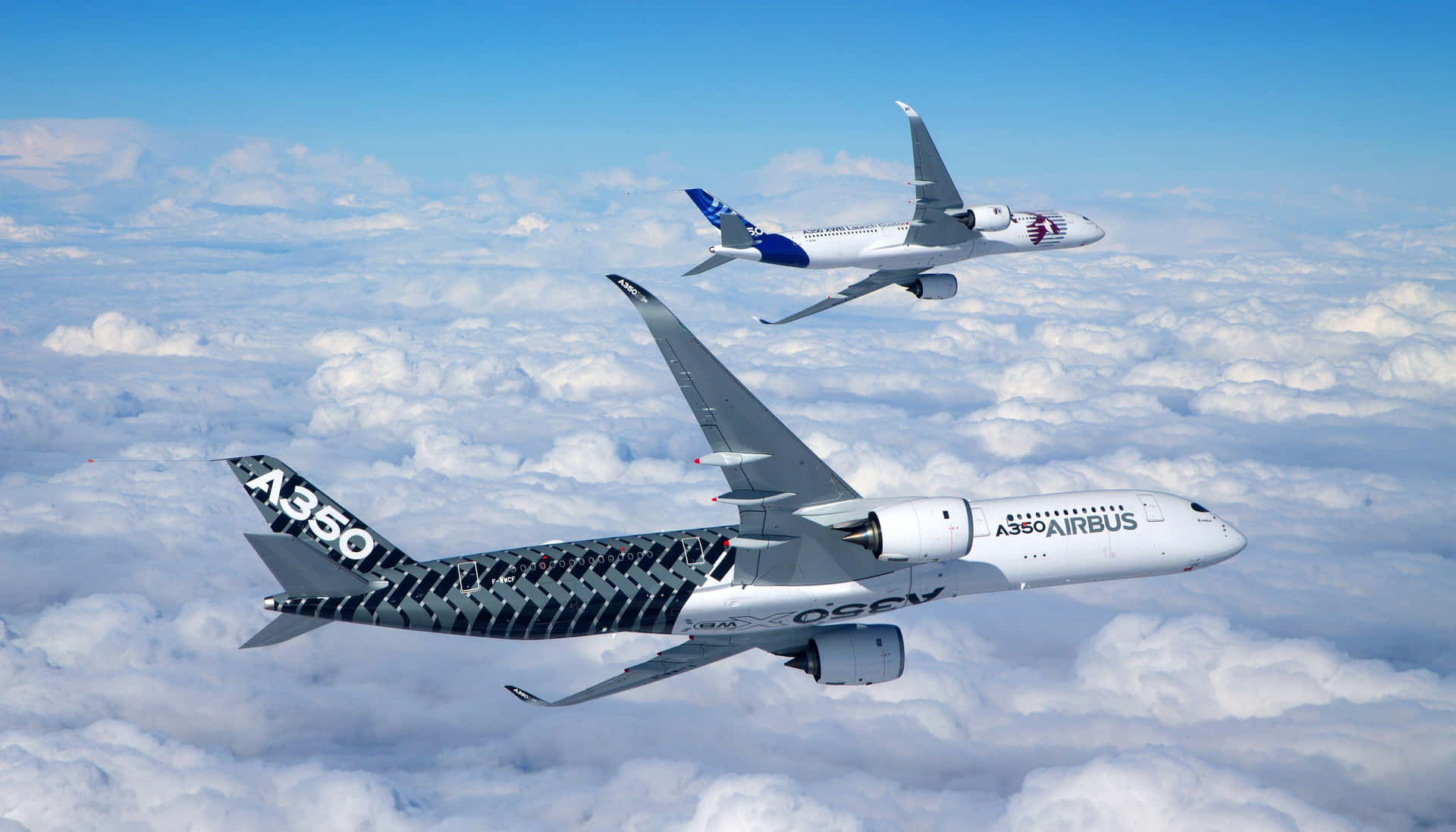 Airbus A350 Formation Flight Wallpaper