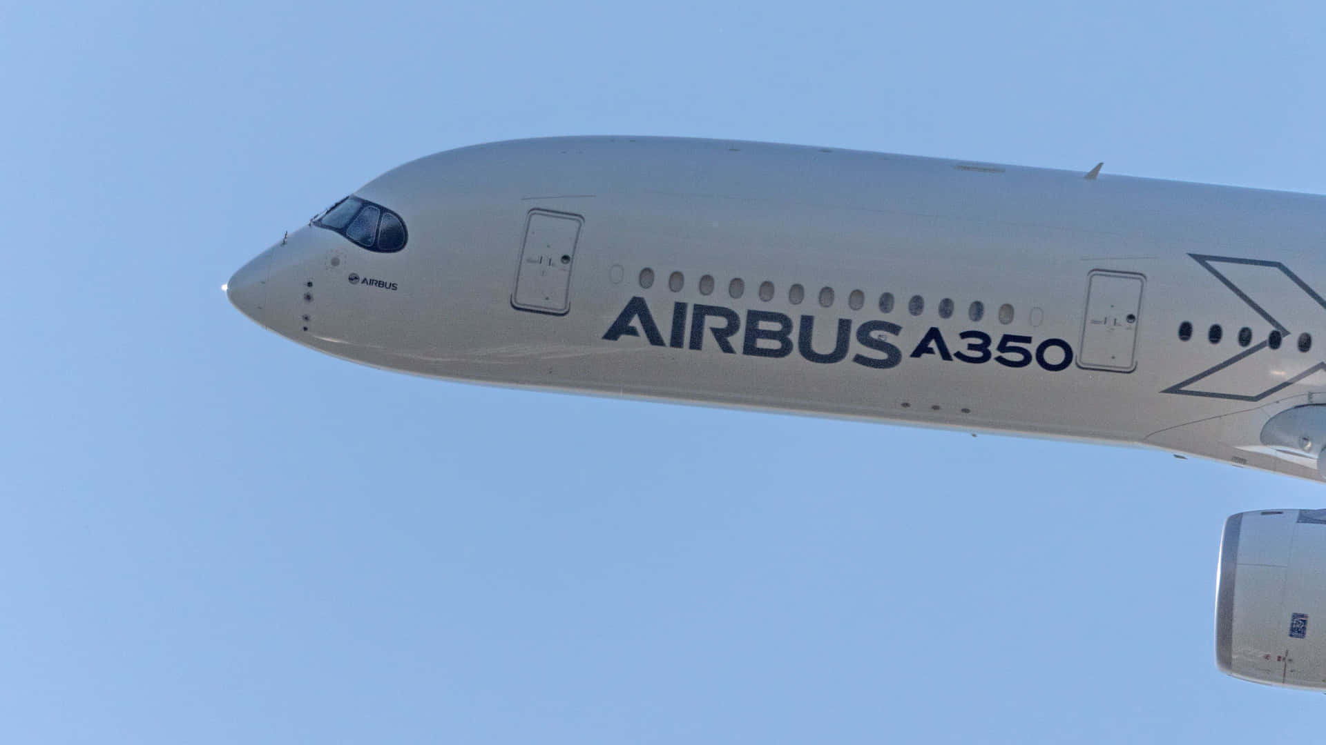 Airbus A350 In Flight Close Up Wallpaper