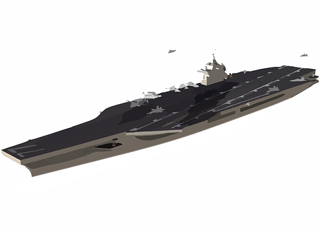 Aircraft Carrier Illustration PNG
