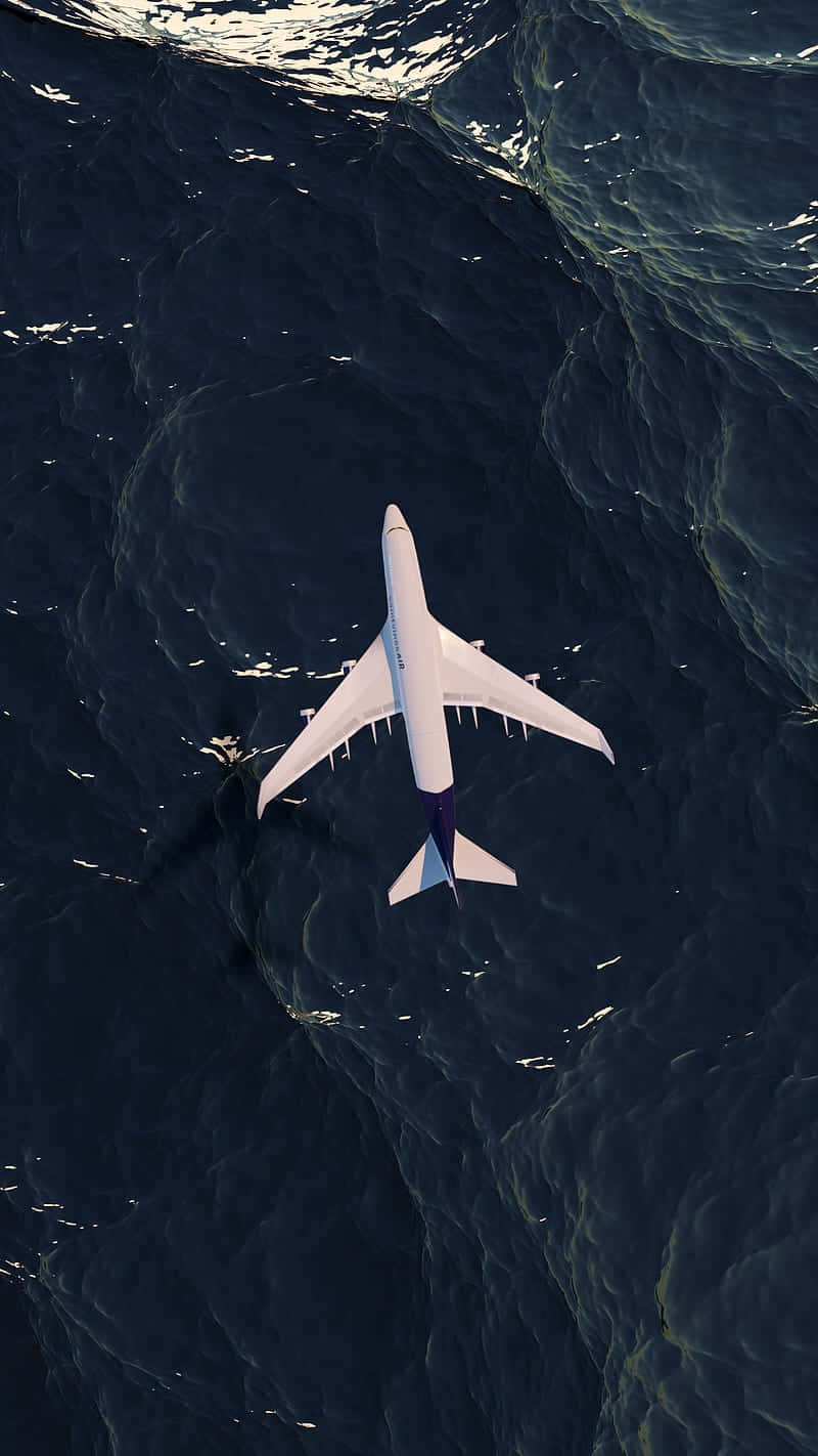 Aircraft_ Over_ Ocean_ View_from_ Above Wallpaper