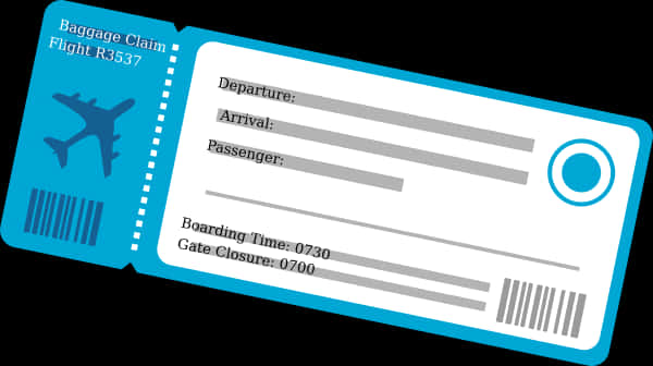 Airline Boarding Pass Template PNG