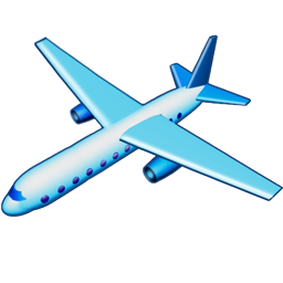 Airliner Icon Over Black Background PNG