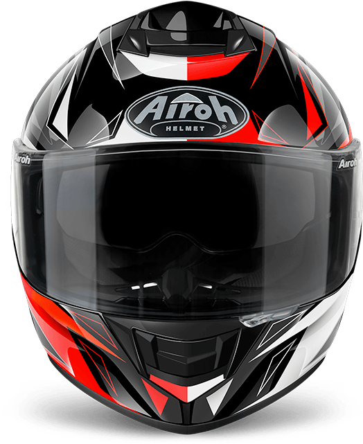 Airoh Motorcycle Helmet Red Black Design PNG