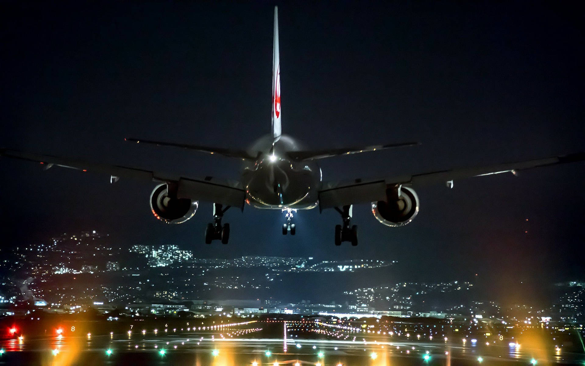 Airplane At Night
