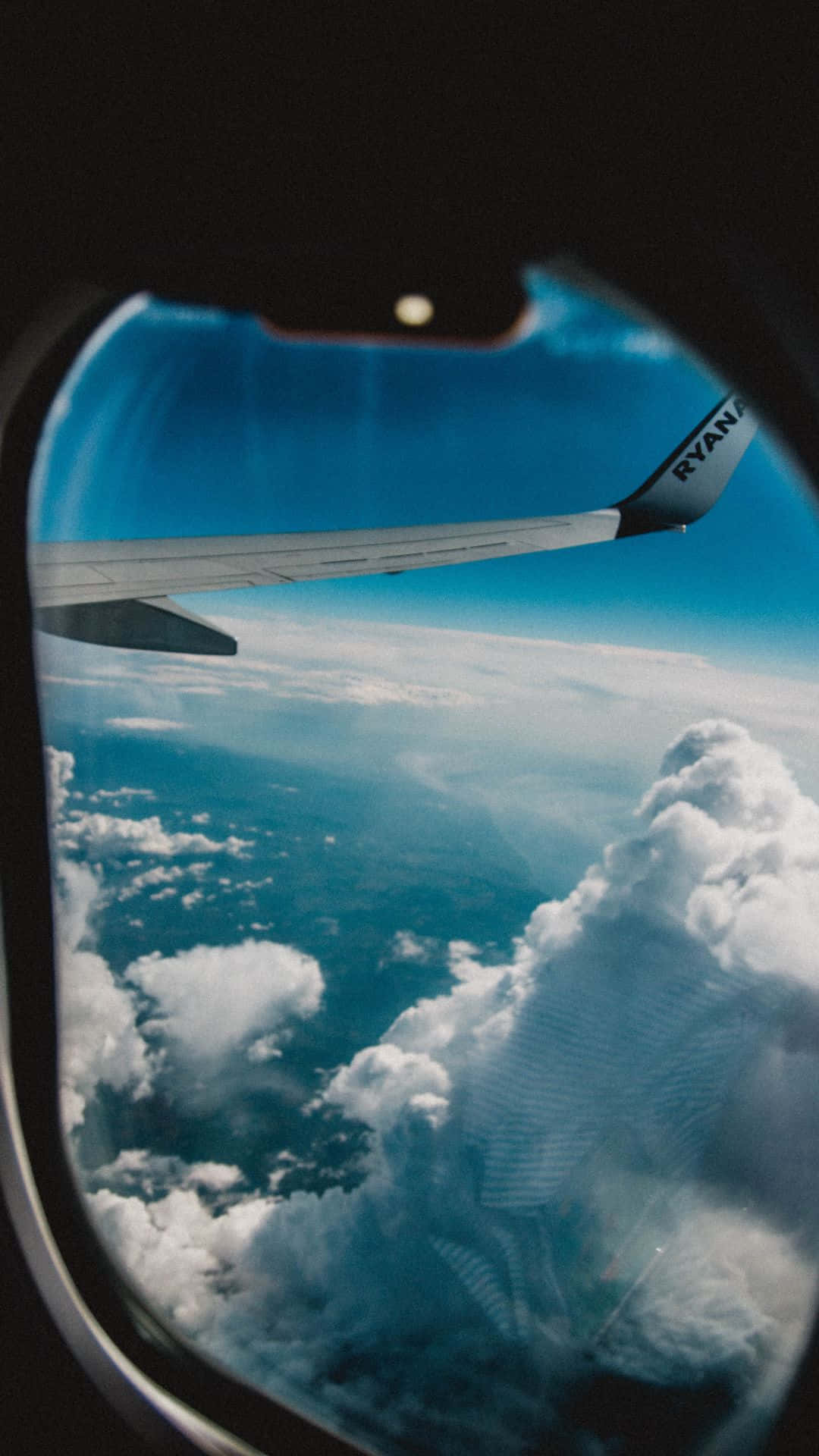 Hintergrundaus Der Perspektive Eines Flugzeugfensters