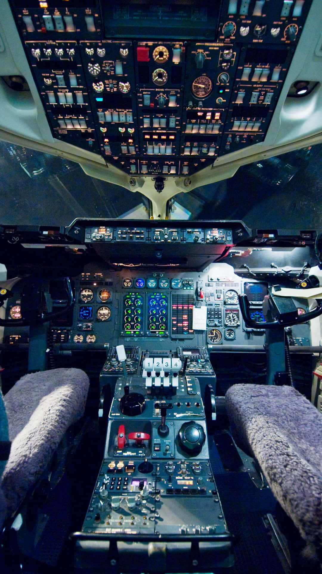 Airplane Cockpit Controlsand Instruments Wallpaper