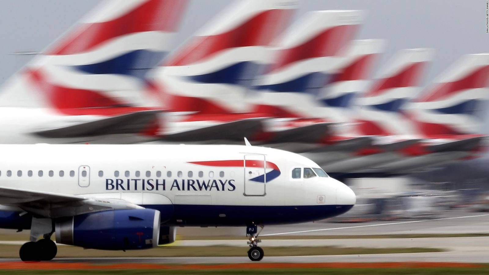 Aviónde British Airways Aterrizando. Fondo de pantalla