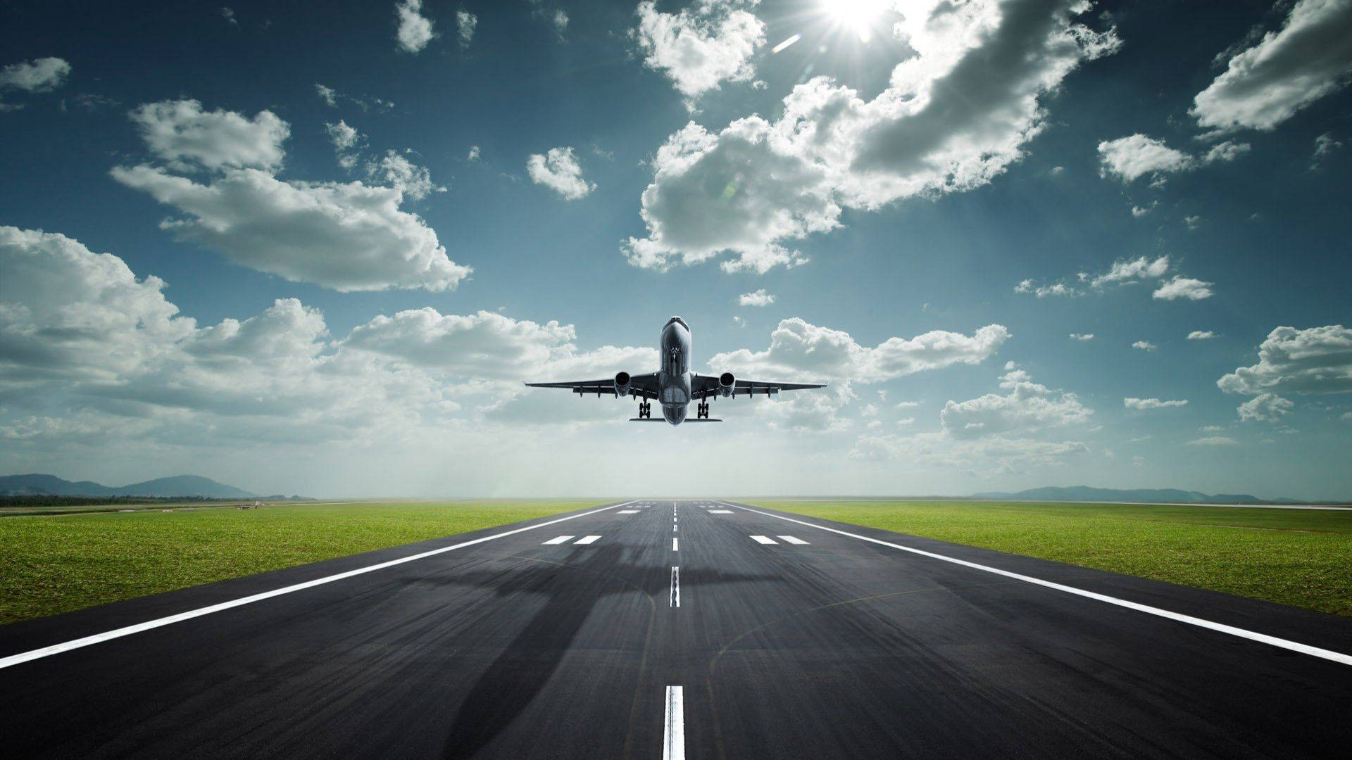 Airplane From Runway Wallpaper