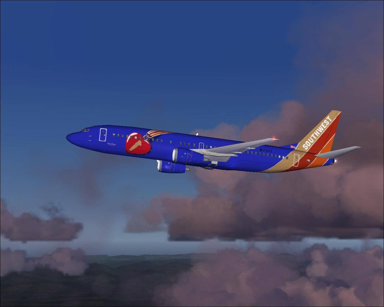 Airplane Gloomy Sky Southwest Airlines Wallpaper
